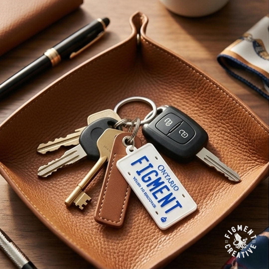 Custom made Ontario Licence Plate Keychain, Magnet, and Stickers Sheet