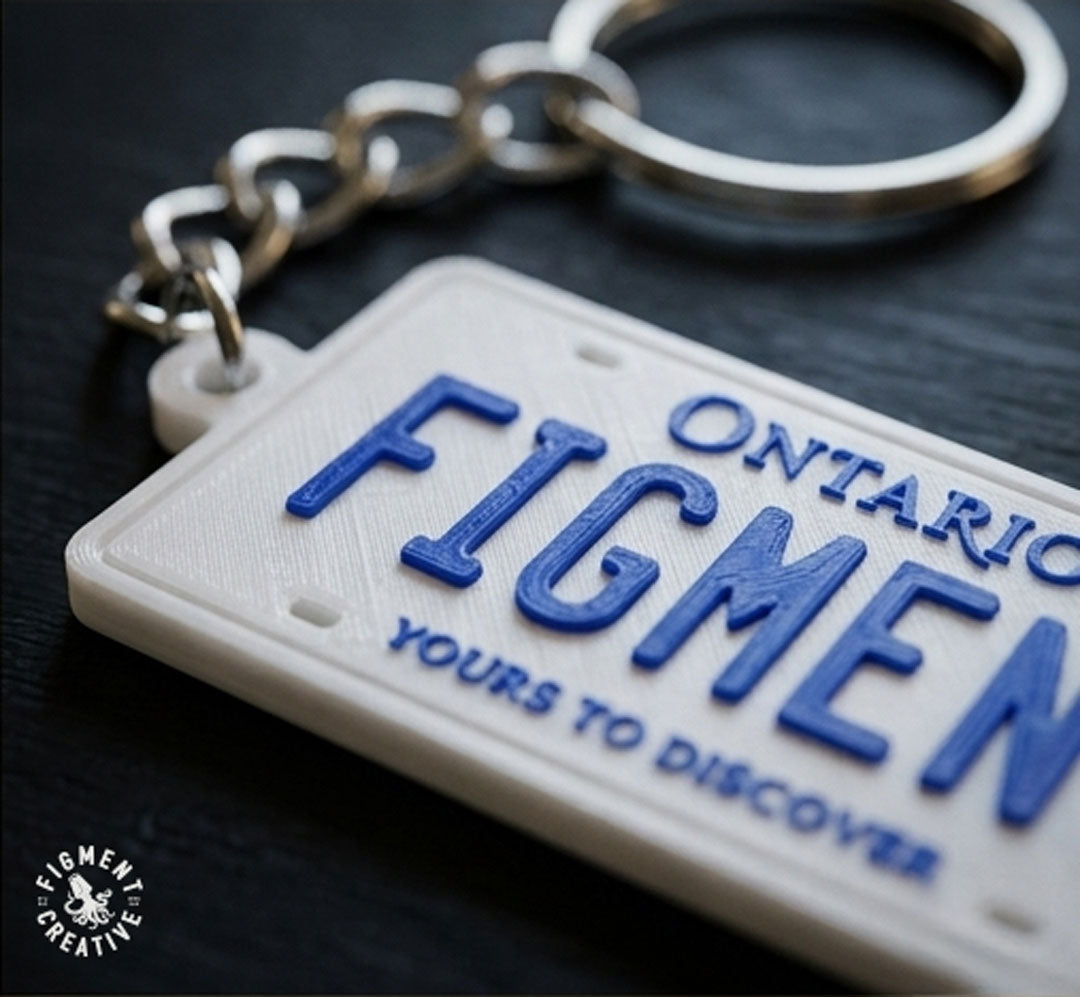 Custom made Ontario Licence Plate Keychain, Magnet, and Stickers Sheet